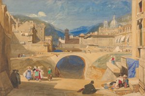 Bridge in a Continental Town by John Sell Cotman
